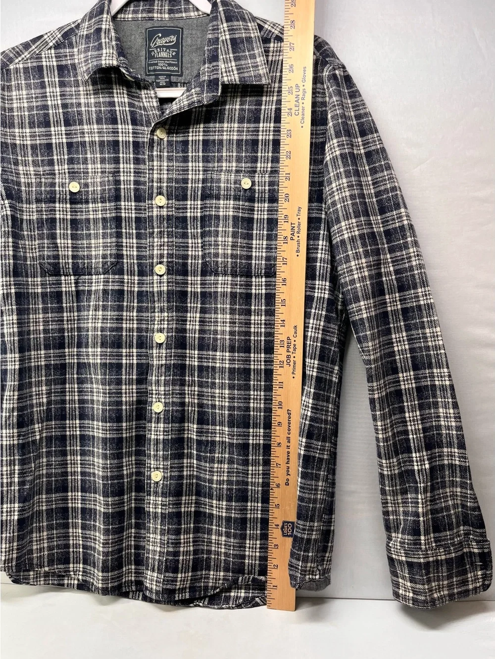 Grayers Blue‎ and White Plaid Button-Down Shirt